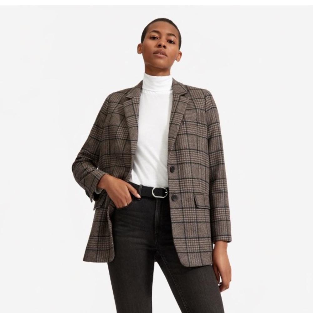 Everlane Oversized Plaid Blazer